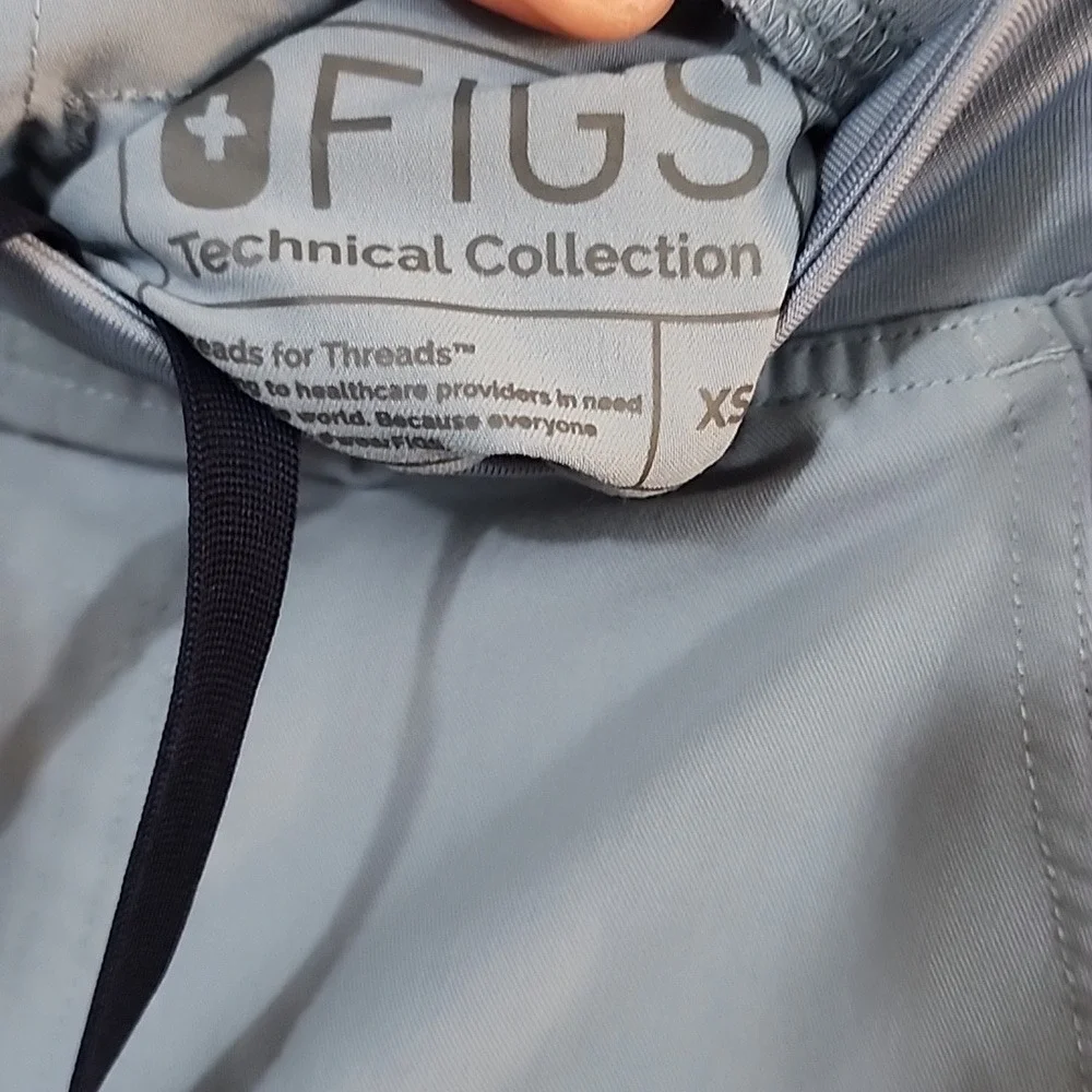 Figs Scrub Pants XS Light Blue Technical Collection Cargo Medical Utility Men
